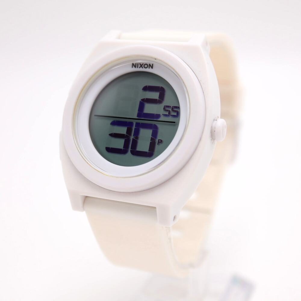 Nixon Time Teller Digi 40mm White Digital Watch Unisex Silicone w New Battery